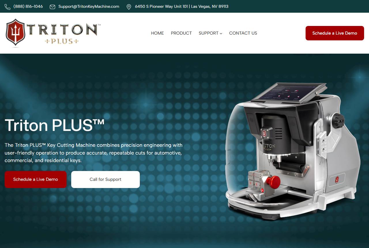 Triton key machine brand website